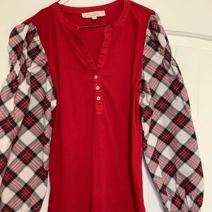 Ann Taylor Henley Loft Blouse Women’s Large L